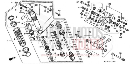 REAR CUSHION (2) CR250RW de 1998